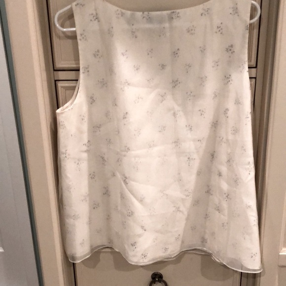 Theory A-line Silk Blend Sleeveless Top With Sheer Overlay NWT Elegant! - Picture 5 of 7